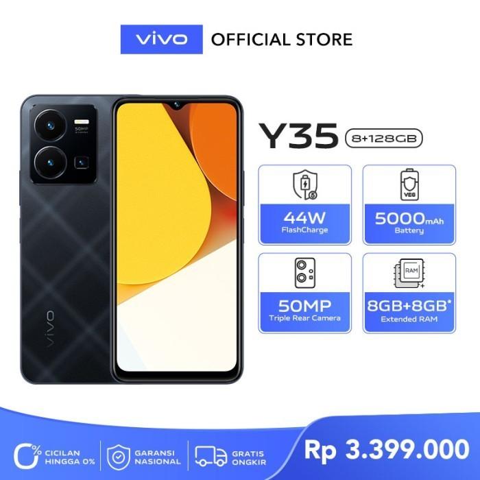 Gambar Vivo Y35 (8/128) - RAM 8GB+8GB Extended, 44W FlashCharge+5000mAh - Agate Black dari Laris Store15_NEW undefined Tokopedia