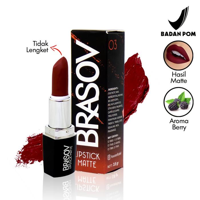 Gambar BRASOV Lipstik Matte - Lipstick Tahan Lama - Lip Matte - Matte01 dari Sooxa undefined 5 Tokopedia
