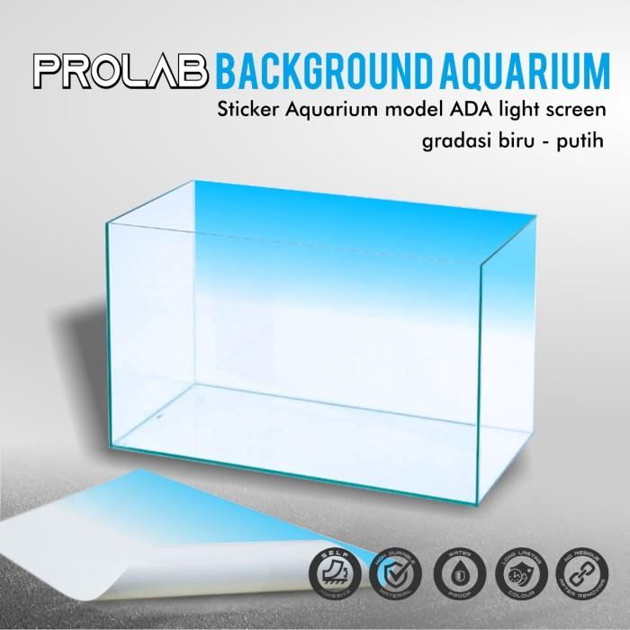 Gambar Sticker Background Aquarium model ADA light screen - blue white, 30 x30 dari Rasyaakramshop undefined Tokopedia