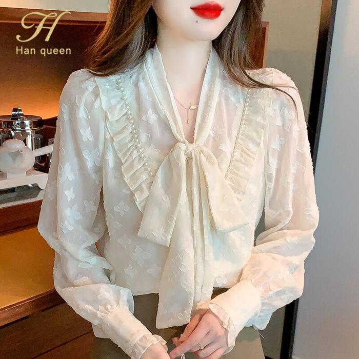 acka volume chiffon blouse ブラウス 白｜レディース