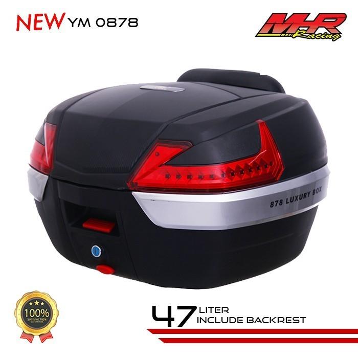 Gambar Top Box Motor YM-0878 47L Helm in 2 MHR - Merah dari Smart Variasi Motor undefined Tokopedia