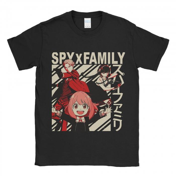Gambar Baju Kaos Anime Spy x Family Japan Edition - Hitam, XS dari Popless Clothing undefined Tokopedia