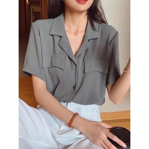 Gambar Sazy Top Chiffon shirt Atasan Kemeja Casual Korean Look Fashion Wanita - white dari Lilybelleclothing undefined Tokopedia