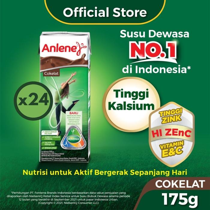 Gambar Anlene Susu UHT Cokelat 24 x 175ml - Nutrisi Tulang Sendi dan Otot dari tsabitahardiyasti undefined Tokopedia