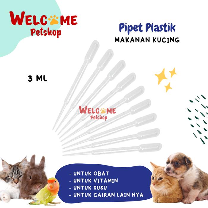Gambar Pipet Plastik 3 ml Tetes Pakan Burung Lolohan Alat Bantu Feeding Susu dari Welcome Petshop undefined Tokopedia