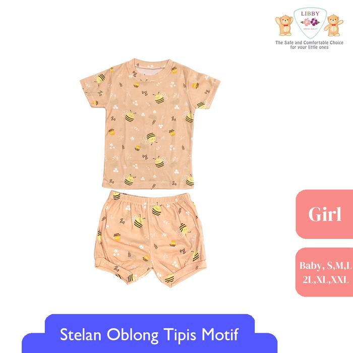 Gambar LIBBY Stelan Oblong Cotton Rib Pendek Girl Gardens By The Joy 1stl - Bee, Baby dari Libby Baby Indonesia undefined Tokopedia