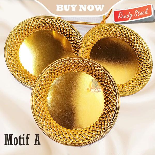 Gambar Stand with Piring Buah kurma Stainless Emas kue permen Gold 6pc set - Motif C dari Gudang BIO undefined 5 Tokopedia