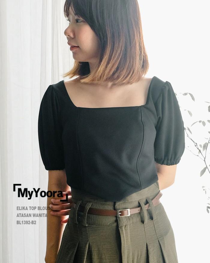 Gambar MyYoora Elika Short Sleeve Top Blouse Atasan Wanita BL1392 - Cream dari MyYoora Shop undefined Tokopedia