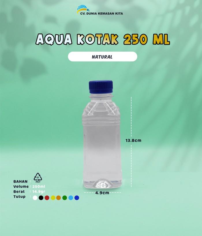 Gambar Botol Plastik Aqua Kotak 250 - 1 pcs - Botol Air Mineral 250 ml - Hitam dari Dunia Kemasan Kita undefined Tokopedia