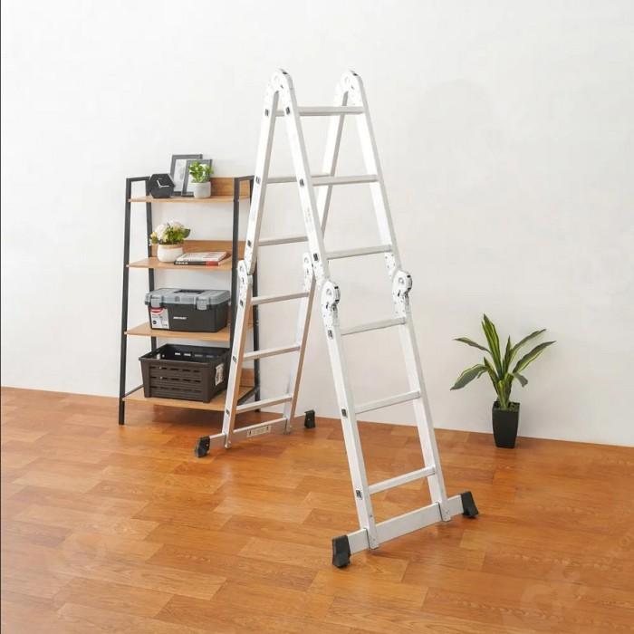 Gambar Tangga Lipat DENKO MAL4x3 Multipurpose Ladder 4x3 Steps 3.5M - MAL4X3 3.5M dari kawanzalsa undefined Tokopedia