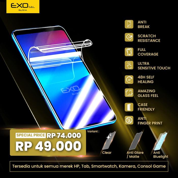 Jual Exo Hydrogel Oppo Find X2 Lite Screen Protector Not