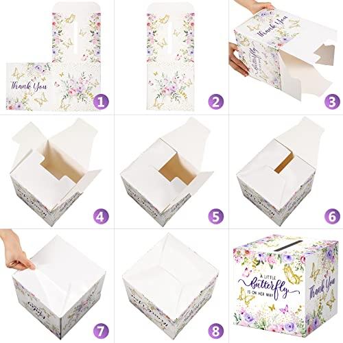 Gambar 51 Pcs Butterfly Diaper Raffle Tickets with Diaper Raffle Card Box dari Home and Kitchen USA undefined Tokopedia