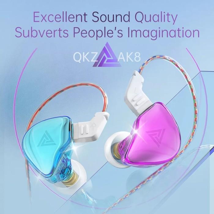 Gambar QKZ AK8 with Mic Wired Earphone for Sports Upgrade from QKZ DAY KZ EDC - Biru dari QKZ Official Store undefined Tokopedia