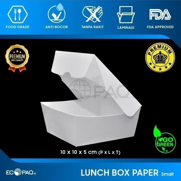 Gambar Lunch Box Paper | Kemasan Kotak Makanan Kertas | Kecil S - Premium dari Ecopaq undefined Tokopedia