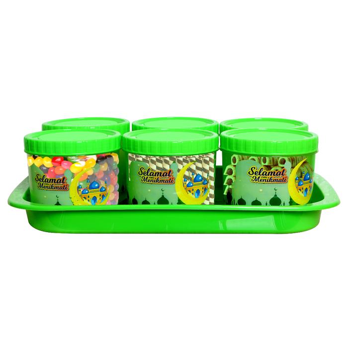 Gambar Tabitha Toples Kue Kering Set Isi 6 + Nampan Toples Lebaran Plastik - Lunar (7 in 1) dari Tabitha Houseware undefined Tokopedia