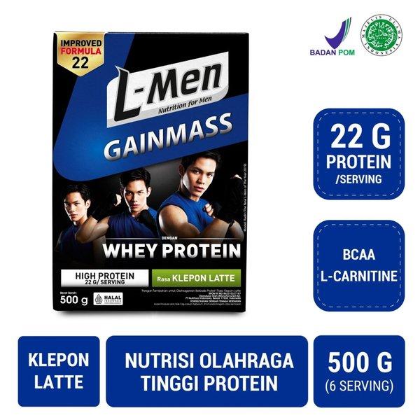 Gambar L-Men Gain Mass Klepon Latte 500gr - Suplemen Olahraga Tinggi Protein dari wirda1629 undefined Tokopedia