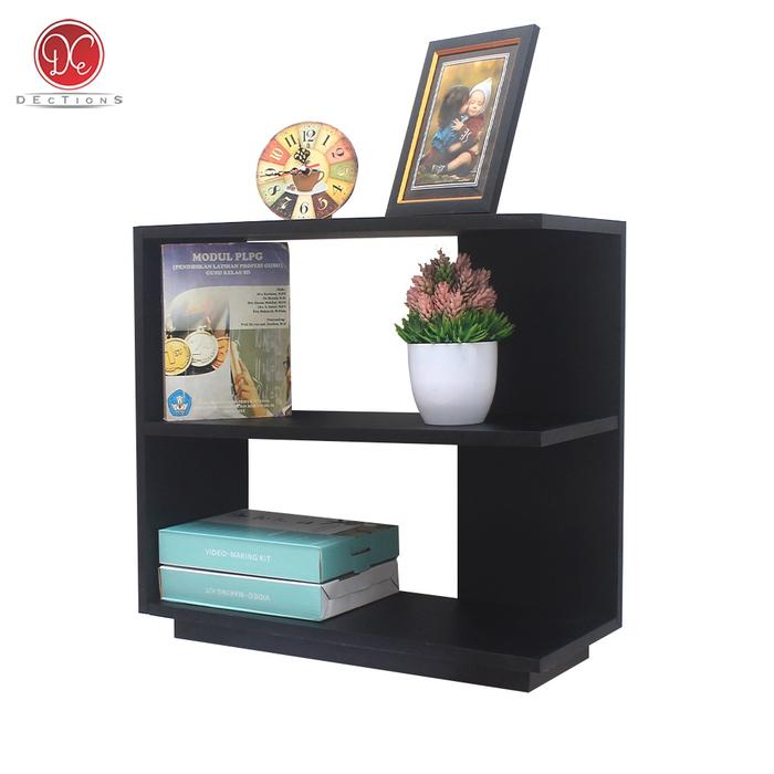 Gambar Meja Buku / Meja Nakas Tiga Tingkat Samping Sofa / Tempat Tidur Kamar - Hitam dari DEcTionS Living Kota Probolinggo Tokopedia