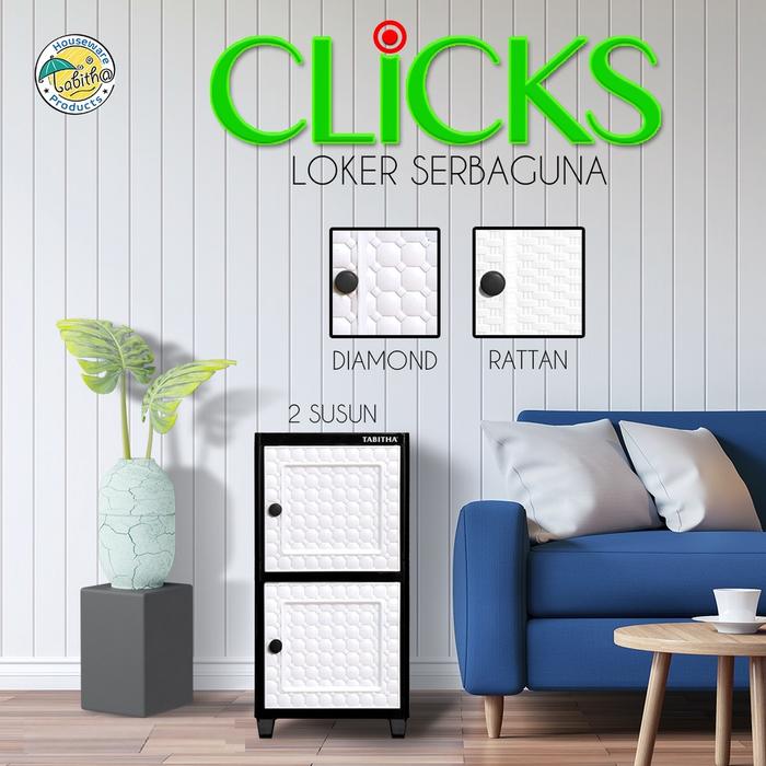 Gambar Tabitha Lemari Plastik Mini Loker Serbaguna Minimalis Tabitha Clicks - Tower 1 Susun 2 dari Tabitha Houseware undefined Tokopedia