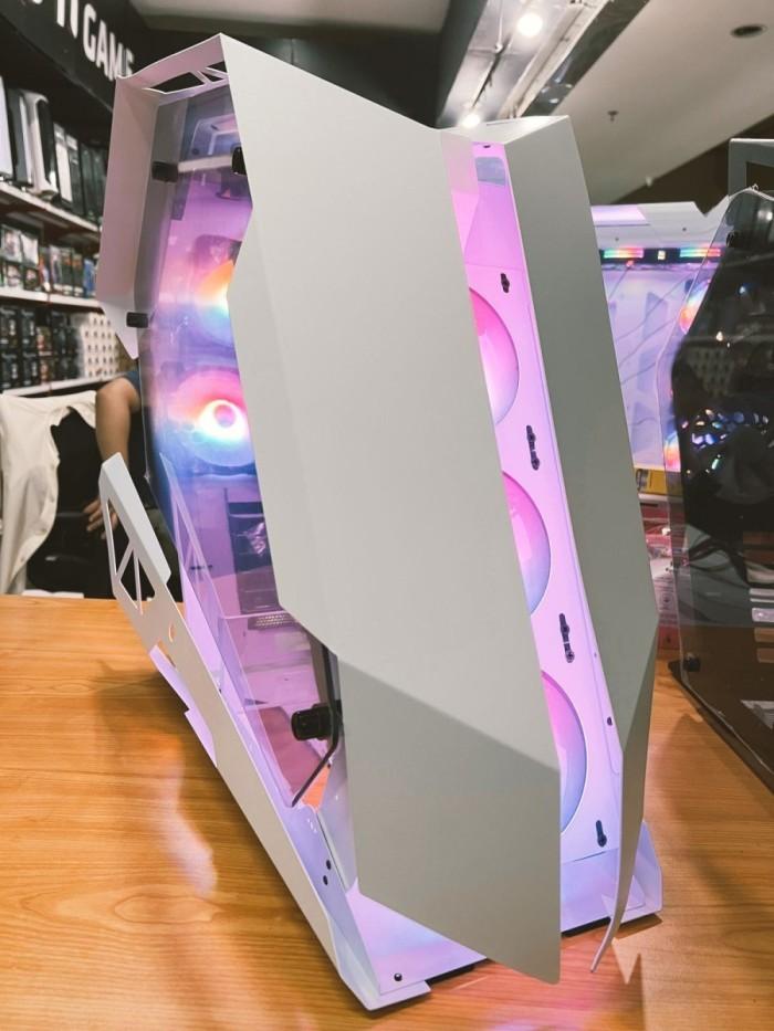 Gambar CASING PC GAMING BUMBLEBEE ATX FULL TOWER WHITE AND GREEN - Putih - Putih dari ULTI COMPUTER undefined Tokopedia