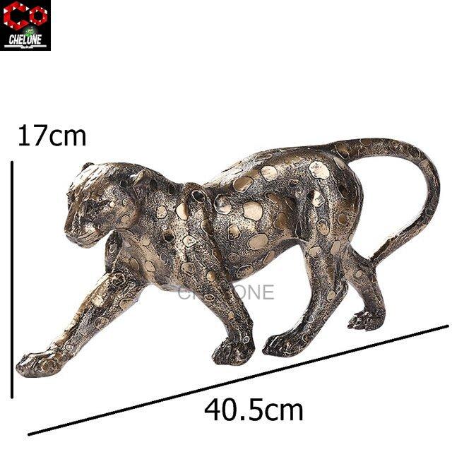 Gambar Patung Macan Tutul Dekorasi Patung Panther Resin Ukuran Besar 40Cm - Copper, M dari ChelOne undefined Tokopedia