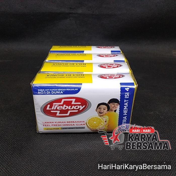 Gambar LIFEBUOY BAR SOAP ANTIBACTERIAL LEMON FRESH 4'S X 110GR dari HariHariKaryaBersama undefined Tokopedia
