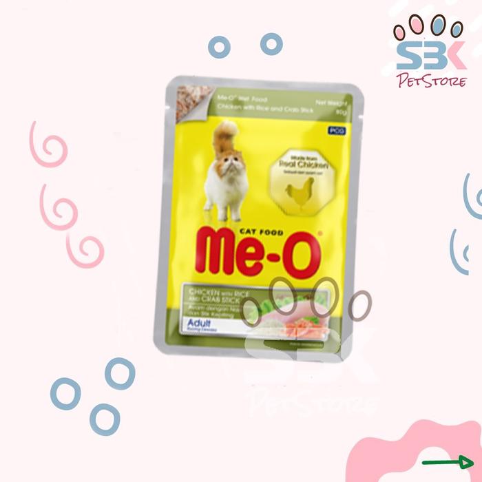 Gambar Meo Pouch 80gr Wet Food Makanan Kucing Basah Me-O - Otak2 WF Crab dari SBK Petstore undefined Tokopedia