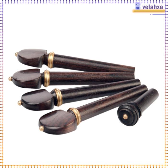 Gambar 1 Set Ebony 4/4 n Fiddle Pegs with Endpin DIY Musical Instrument dari FahmiCell11 undefined Tokopedia
