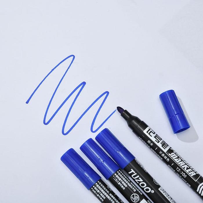 Gambar FU Spidol Permanent Marker Permanen Tahan Air Alat Tulis Cepat Kering - MP Biru dari Flash Unik undefined Tokopedia