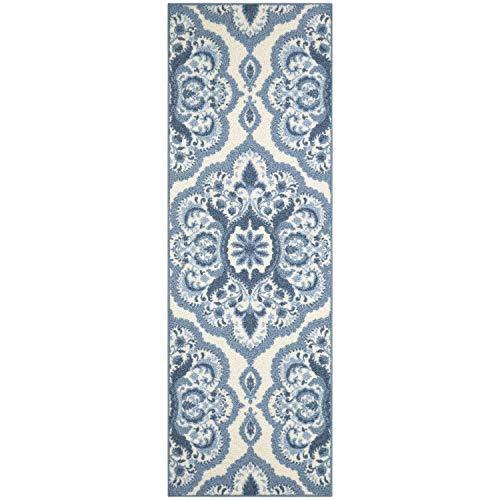 Gambar Maples Rugs Vivian Medallion Runner Rug Non Slip - 2 x 6, Blue dari Home and Kitchen USA undefined Tokopedia