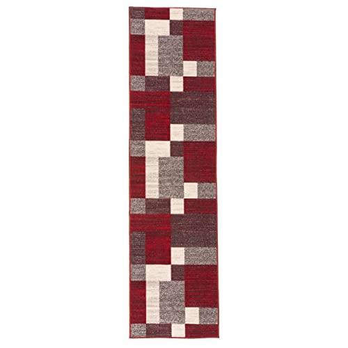 Gambar Modern Boxes Design Non-Slip (Non-Skid) Area Rug 5 X 7 Gray dari Home and Kitchen USA undefined Tokopedia