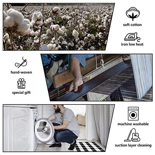 Gambar Frendy Buffalo Plaid Outdoor Rug, 27.5 x 43 Inches Black and White dari Home and Kitchen USA undefined Tokopedia