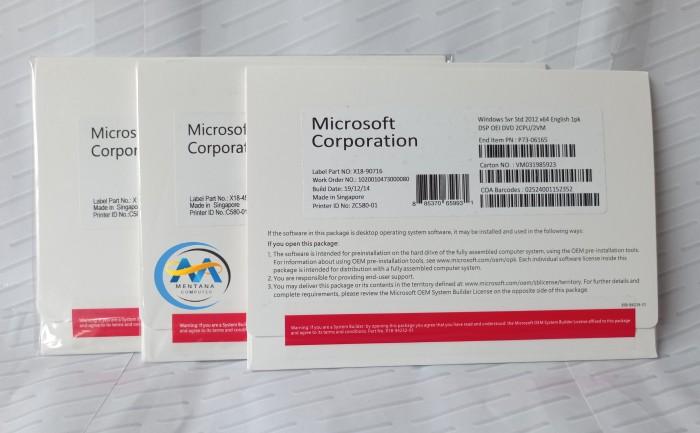 Gambar Lisensi Windows Server 2012 R2 Standard 16 Core 5 Cals Original dari Mentana Computer undefined Tokopedia