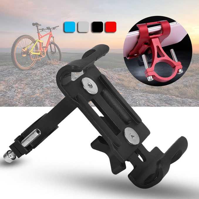 Gambar Holder Mount HP Smartphone Stang Sepeda Aluminium Handlebar Universal - Hitam Hitam dari Primajaya Official undefined Tokopedia
