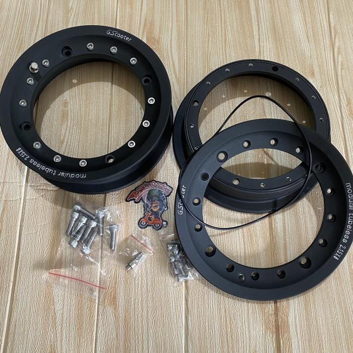 Gambar Velg tubeless ring 8 gscooter modular vespa ps super - Hitam dari Istana Vespa Genuine undefined Tokopedia