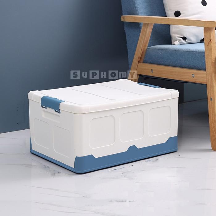 Gambar Container Box Besar Foldable Storage Box Kotak Lipat Kontainer Plastik - Putih dan biru, XL dari SUPHOMY undefined Tokopedia