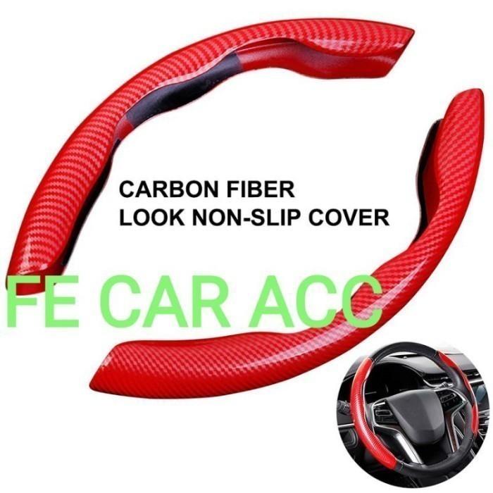 Gambar Cover Sarung Stir Premium Mobil Fortuner 5D Carbon Fiber - Merah, CARBON dari Genevieve Storee undefined Tokopedia