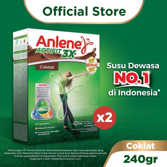 Gambar Anlene Actifit 3X Susu Bubuk Cokelat Nutrisi Tulang Sendi dan Otot dari anikanikjaya767 undefined Tokopedia
