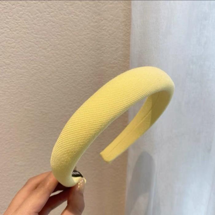 Gambar IK175 Bando Wanita Kain Korea Women Head Band Hair Accessories - yellow dari Dneo Store undefined Tokopedia