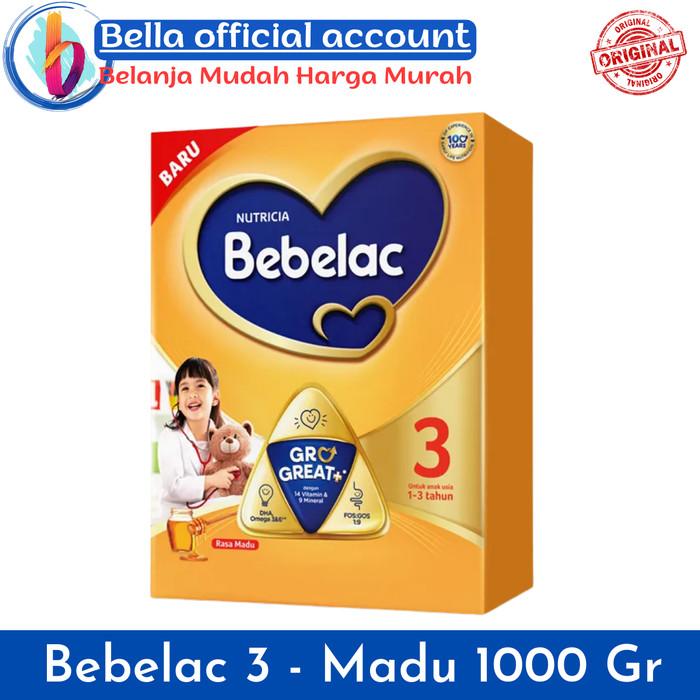 Gambar Bebelac 3 Madu - Vanilla Susu Pertumbuhan Bubuk 1000 Gr / 1 Kg - Madu dari Bella shop tangerang undefined Tokopedia