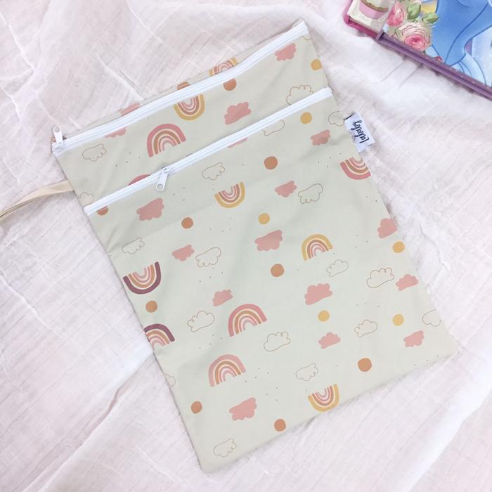 Gambar Lababy Double Pocket Wet Bag | Pouch Serbaguna - Rainbow D dari Kiddobabystore undefined Tokopedia