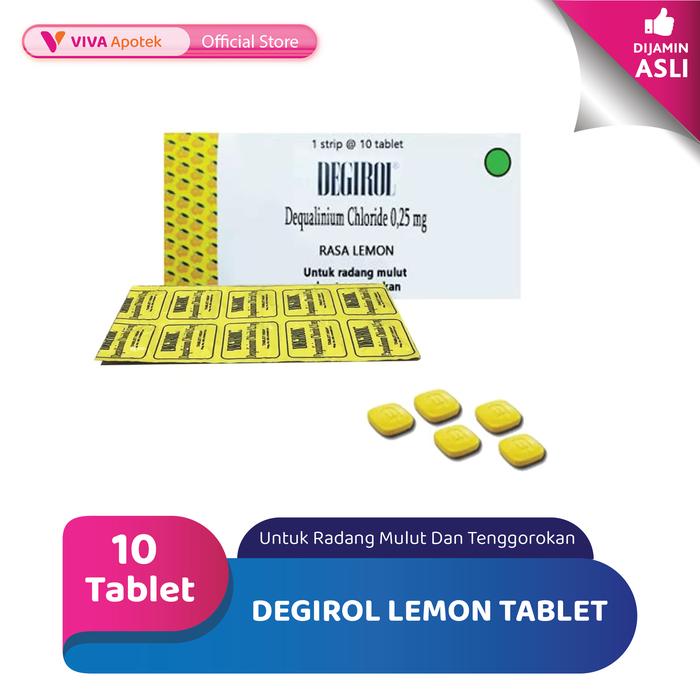 Gambar Degirol Lemon untuk Mengobati Sakit Tenggorokan & Radang (10 Tablet) dari VIVA APOTEK undefined Tokopedia