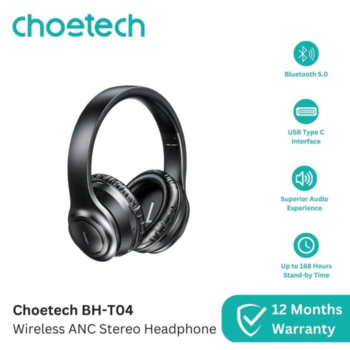 Gambar Choetech BH-T04 Headphone ANC Noise Cancelling Bluetooth Wireless dari ZTH Official undefined Tokopedia