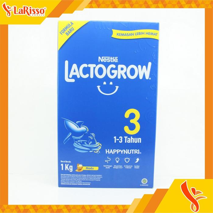 Gambar Jual LACTOGROW 3 1-3 TAHUN SUSU PERTUMBUHAN 1000GR RASA MADU Limited dari shazia_st0re undefined Tokopedia