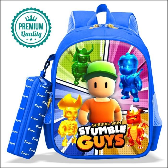Gambar tas ransel anak sekolah murah terbaru viral 2022 karakter STUMBLE SKIN - Hitam dari Fayus Store undefined 5 Tokopedia