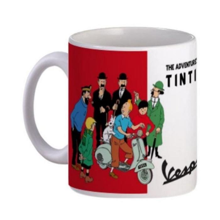 Gambar Gelas Mug Tintin Vespa - MGTIN 011 dari Helya 715 undefined Tokopedia