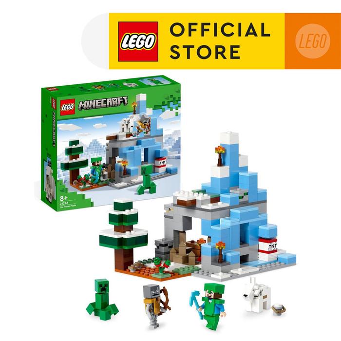 Gambar LEGO Minecraft 21243 The Frozen Peaks Building Toy Set (304 Pieces) dari LEGO ID Official Distributor undefined Tokopedia