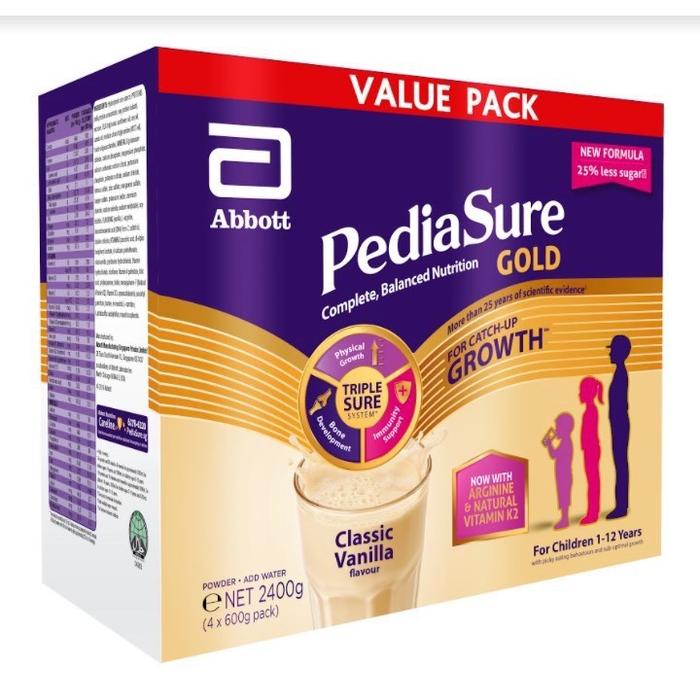 Gambar Singapore PediaSure Gold Value Pack - Classic Vanilla 2.4kg 4 x dari desmiranda st0re undefined Tokopedia