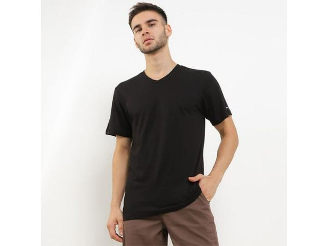 Gambar Kaos Dalam Pria Hush Puppies 2 Ss Vneck Modal All Black - All Black, XXL dari Hush Puppies Official Store undefined Tokopedia