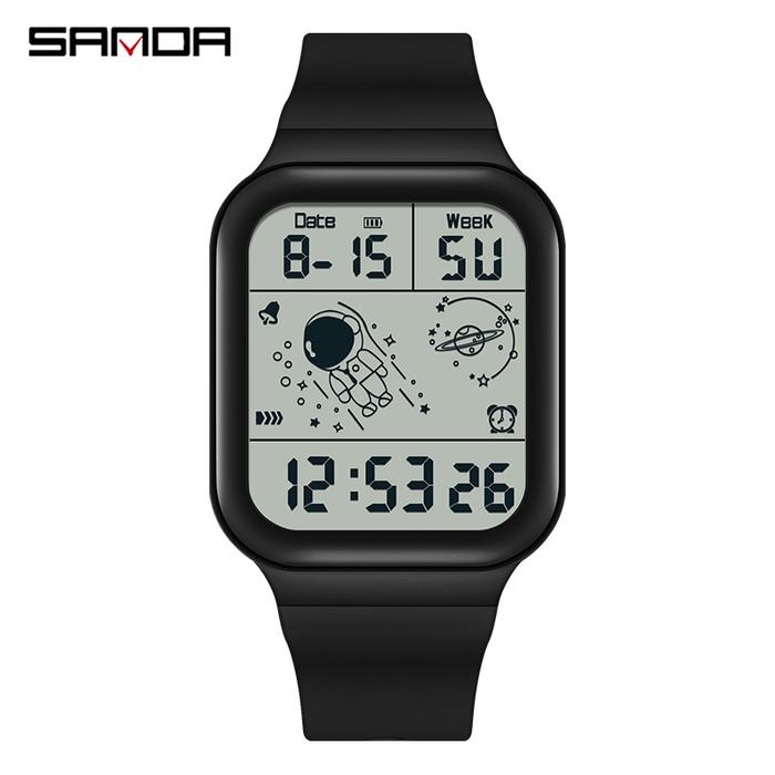 Gambar SANDA 6052 Jam Tangan Pria Wanita Digital EL Backlight Sport Original - Hitam Hitam dari mixstore1 undefined Tokopedia