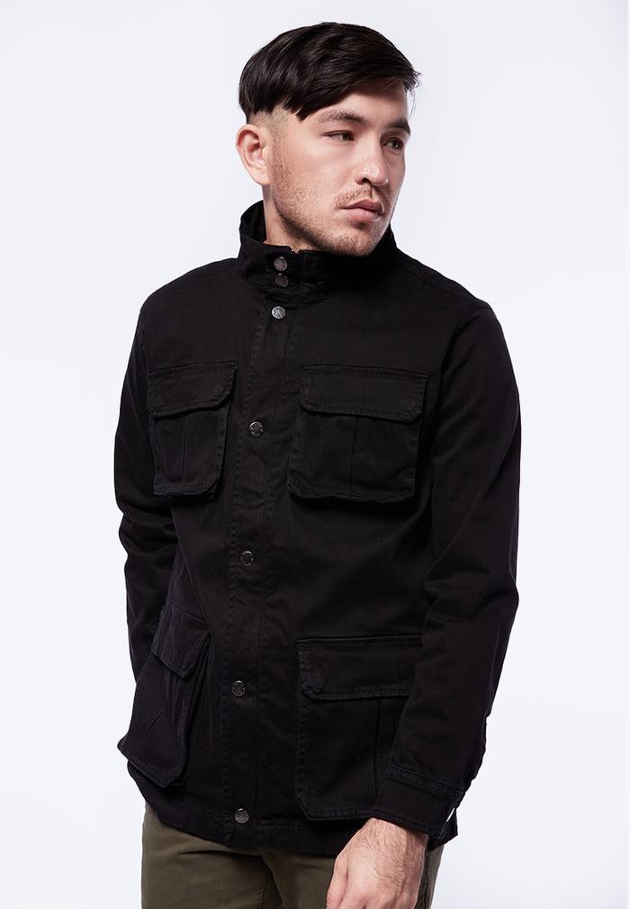 Gambar WOOD High Neck Utility Jacket 2-JKXOTD122G094 Black - BLACK, M dari Wood Official undefined Tokopedia